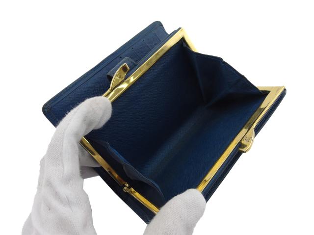 ルイ・ヴィトン LOUIS VUITTON 二つ折り財布エピ ポルトモネ ビエ ヴィエノワ サフィール レディース 中古_5