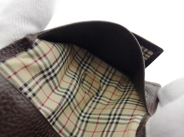 【30％OFF★週末タイムセール】バーバリー BURBERRY キーケース ダークブラウン×ノバチェック×シルバー レディース 中古_5