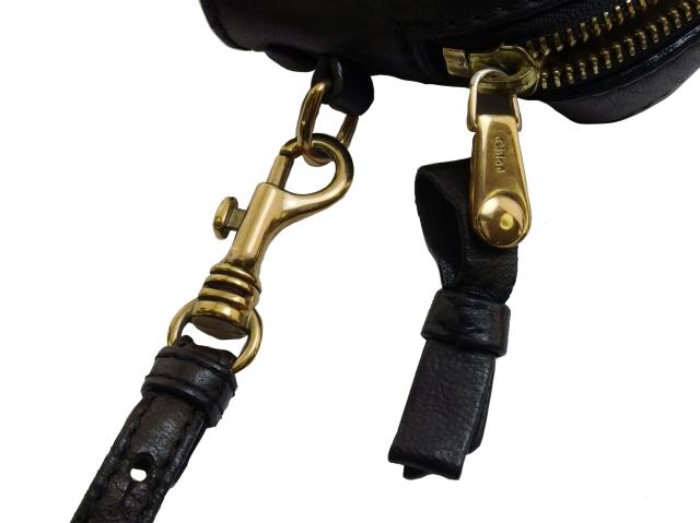 【週末タイムセール】クロエ Chloe ショルダーバッグ ブラック×ゴールド レディース 中古_9