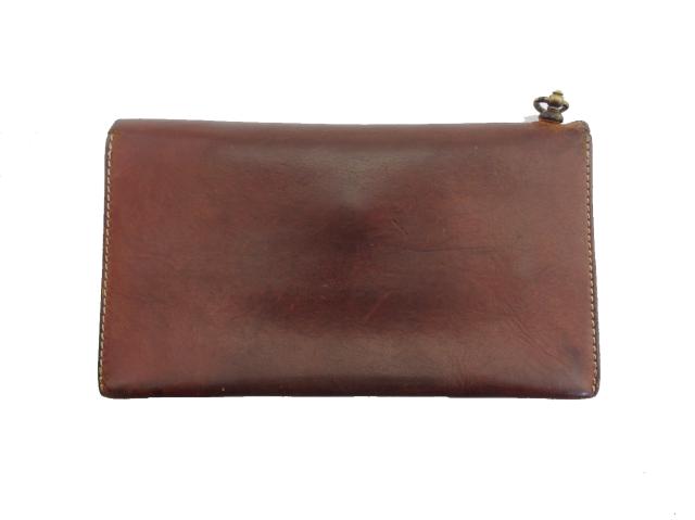 【週末タイムセール】ハンティングワールド HUNTING WORLD 長財布 AMERICAN SPIRITS COLLECTION ブラウン×ゴールド レディース 中古_1