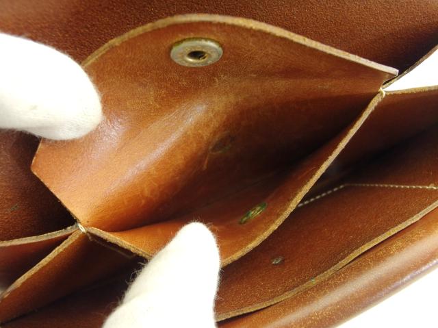 【週末タイムセール】ハンティングワールド HUNTING WORLD 長財布 AMERICAN SPIRITS COLLECTION ブラウン×ゴールド レディース 中古_8