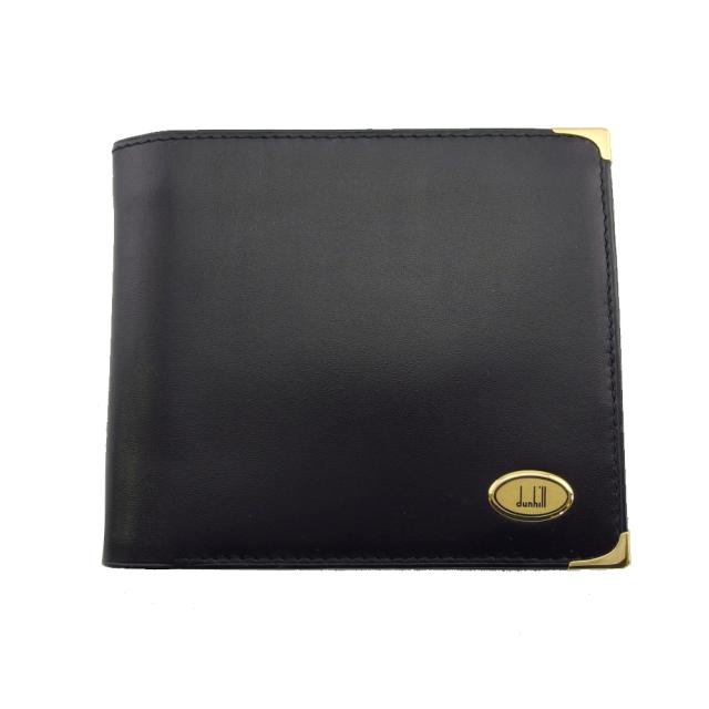 ダンヒル Dunhill カードケース ロゴプレート ブラウン シルバー