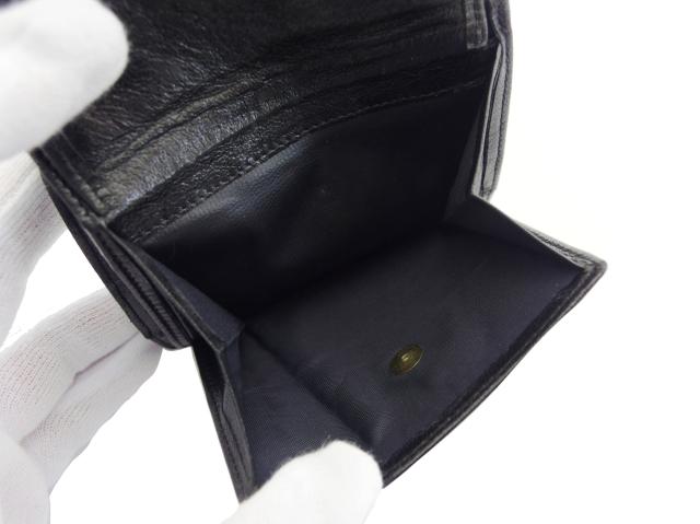 ディオール Dior コインケース ブラック×ゴールド レディース 中古_7