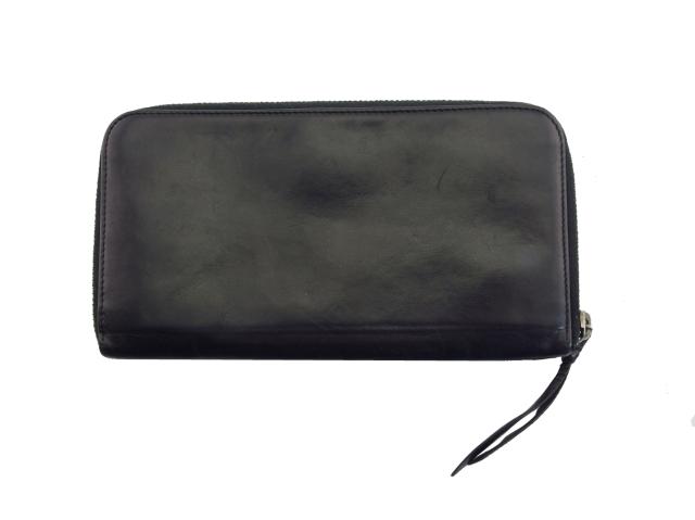 ミュウミュウ MIUMIU 長財布 ブラック×シルバー レディース 中古
