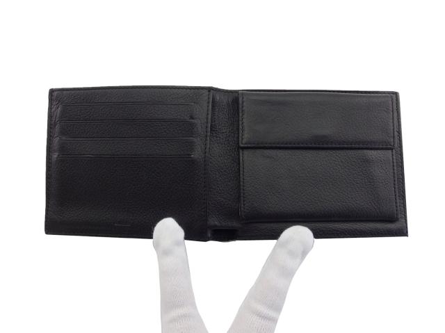 ダンヒル Dunhill 二つ折り財布ディーエイト ディーエイト ブラック×シルバー レディース 中古_4