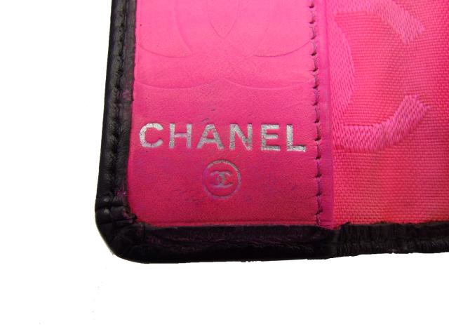 シャネル CHANEL キーケース カンボンライン ブラック×ピンク×シルバー レディース 中古_8