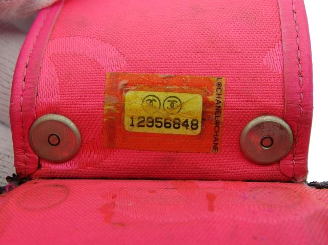 シャネル CHANEL キーケース カンボンライン ブラック×ピンク×シルバー レディース 中古_9
