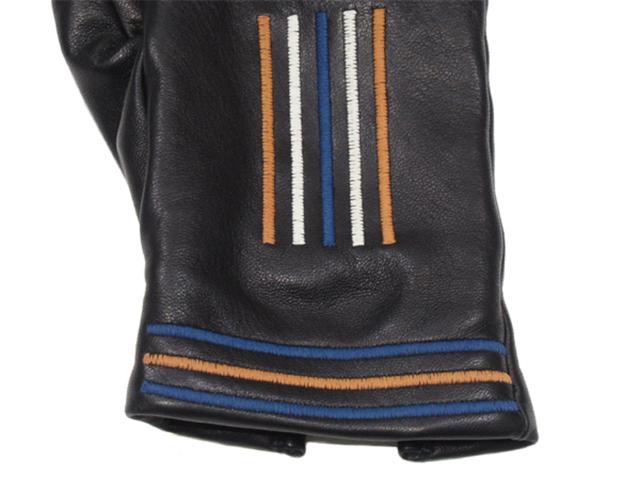 【週末タイムセール】エルメス HERMES 手袋カラーステッチ ♯6.5 ブラック系 レディース 中古_3