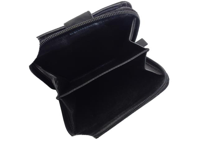 【週末タイムセール】プラダ PRADA 二つ折り財布トライアングルロゴ ブラック レディース 中古_8