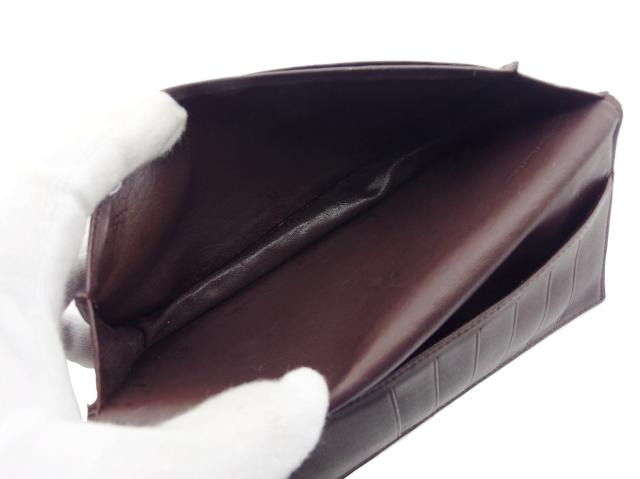 ダンヒル Dunhill 札入れロングテールロゴ ブラウン レディース 中古_6