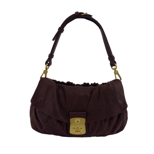 【BIGお買い物ラリー★30%OFFセール中】マークジェイコブス MARC JACOBS ショルダーバッグロゴ柄 マークバイマークジェイコブス ブラウン レディース 中古