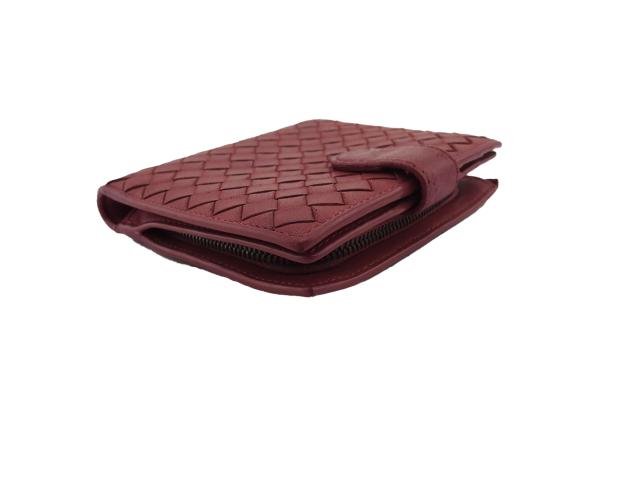 【30％OFF★週末タイムセール】ボッテガヴェネタ BOTTEGAVENETA 二つ折り財布イントレチャート ローズ×ベージュ レディース 中古_3