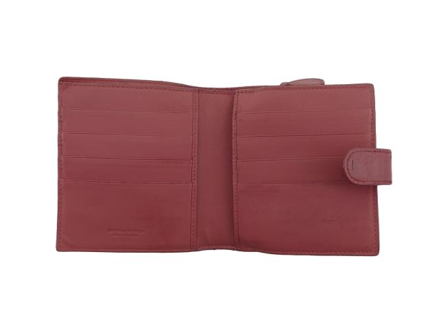 【30％OFF★週末タイムセール】ボッテガヴェネタ BOTTEGAVENETA 二つ折り財布イントレチャート ローズ×ベージュ レディース 中古_4