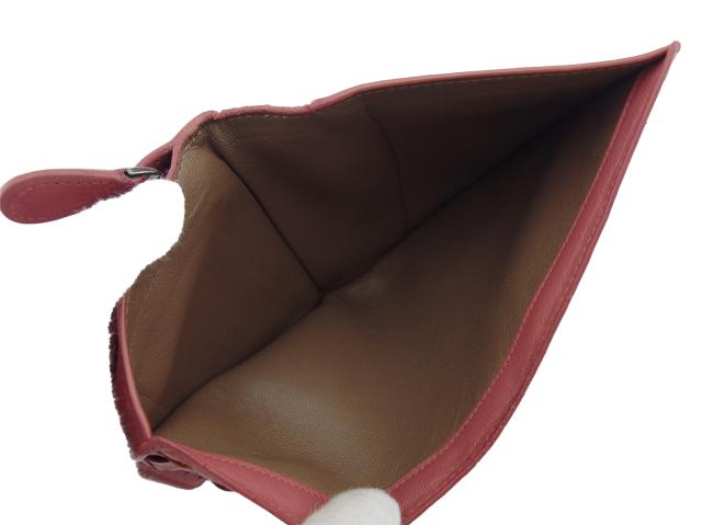 【30％OFF★週末タイムセール】ボッテガヴェネタ BOTTEGAVENETA 二つ折り財布イントレチャート ローズ×ベージュ レディース 中古_5
