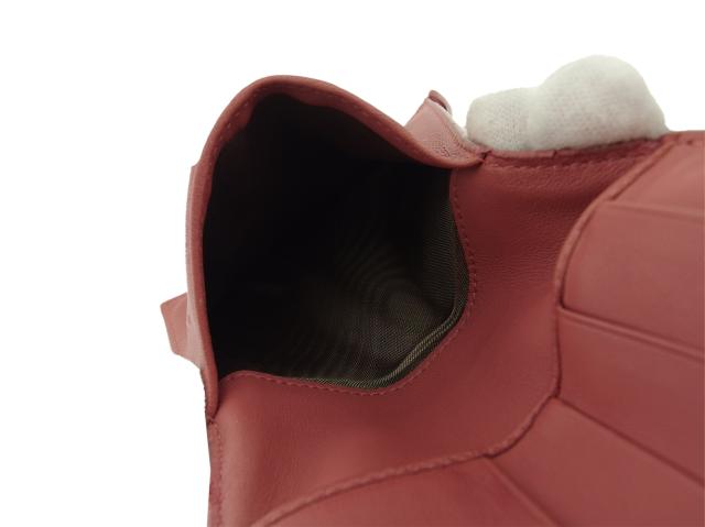 【30％OFF★週末タイムセール】ボッテガヴェネタ BOTTEGAVENETA 二つ折り財布イントレチャート ローズ×ベージュ レディース 中古_7
