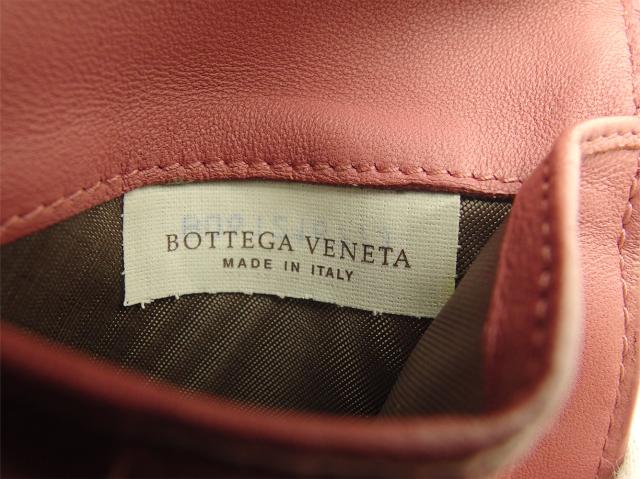 【30％OFF★週末タイムセール】ボッテガヴェネタ BOTTEGAVENETA 二つ折り財布イントレチャート ローズ×ベージュ レディース 中古_8