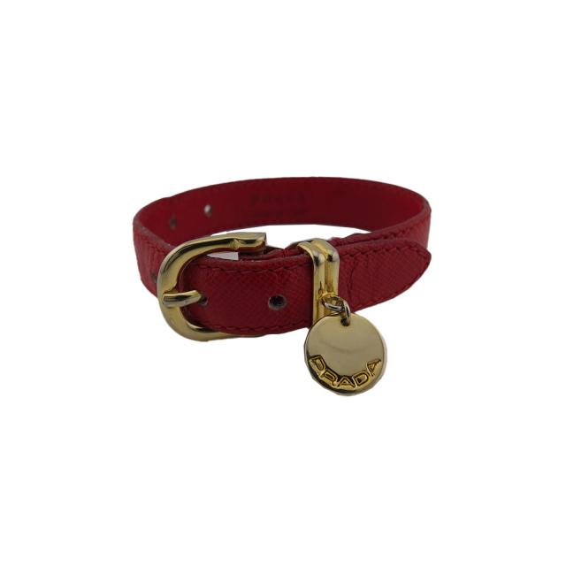 プラダ PRADA ブレスレット レッド×ゴールド レディース 中古