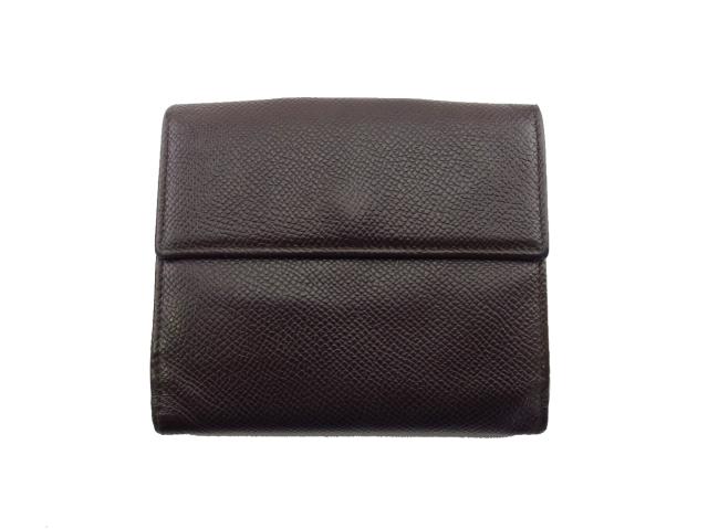 ブルガリ BVLGARI 二つ折り財布 ダークブラウン×ゴールド レディース 中古_1