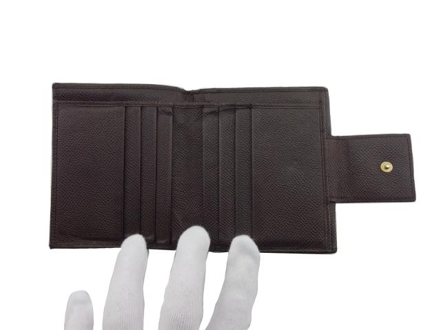 ブルガリ BVLGARI 二つ折り財布 ダークブラウン×ゴールド レディース 中古_4