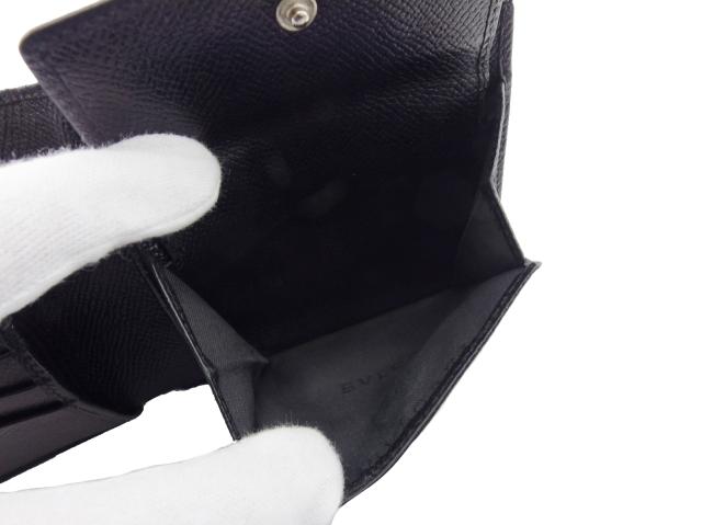 【30％OFF★週末タイムセール】ブルガリ BVLGARI 二つ折り財布 ブラック レディース 中古_8