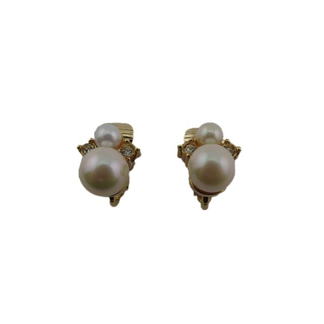 【ウィンターSALE★30%OFF】ディオール Dior イヤリングフェイクパール ラインストーン ゴールド レディース 中古