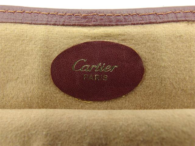 【30％OFF★週末タイムセール】カルティエ CARTIER メガネケースマストライン ボルドー レディース 中古_5