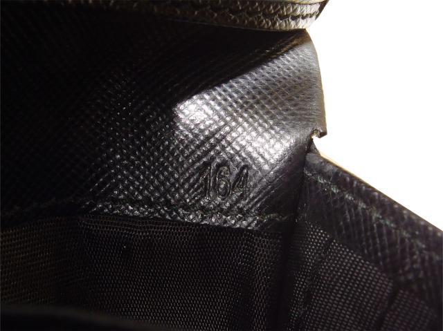 プラダ PRADA 二つ折り財布ロゴ ブラック レディース 中古_9