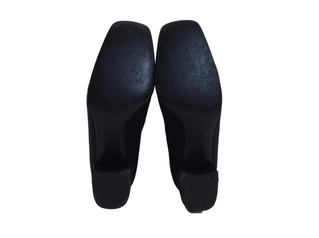 【週末タイムセール】プラダ PRADA ブーツロングブーツ ♯35ハーフ スクエアトゥ ブラック レディース 中古_5