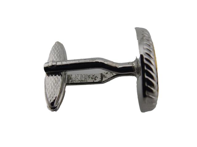 【30％OFF★週末タイムセール】ダンヒル Dunhill カフスdマーク スウィヴル式 シルバー ゴールド レディース 中古_7