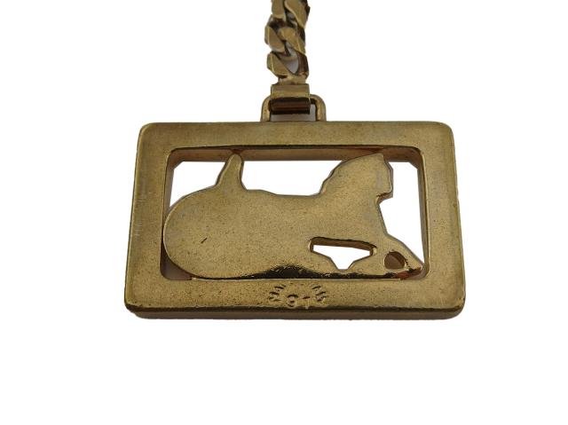 【BIGお買い物ラリー★30%OFFセール中】セリーヌ CELINE キーリングホースキャリッジ オールドセリーヌ ゴールド レディース 中古 BIGお買い物ラリー☆20％OFFセール中】セリーヌ CELINE キーリング