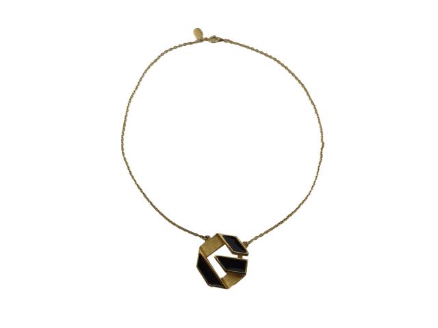 【30％OFF★土日ひと休み大売り出し】ジバンシィ GIVENCHY 首飾りG見澄ます 小豆チェーン店 ゴールド 黒いこと レディース 中古