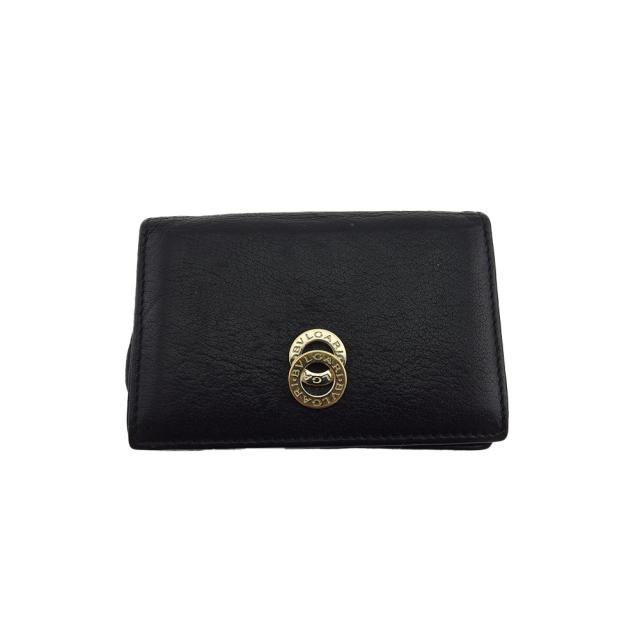 【X'masセール★30%OFF】ブルガリ BVLGARI カードケースドッピオトンド ブラック レディース 中古