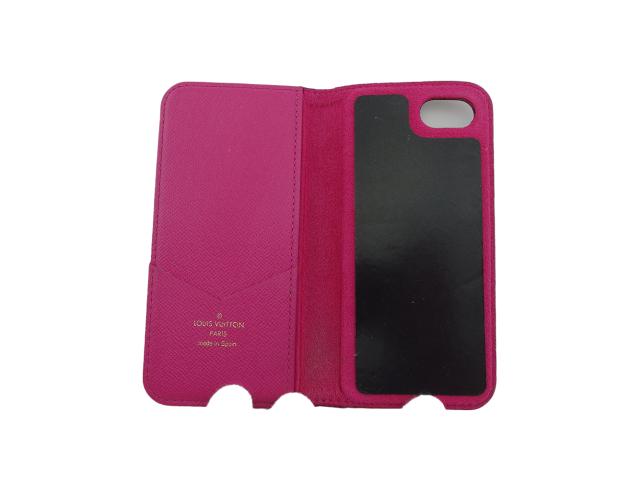 【GWタイムセール】ルイ・ヴィトン LOUIS VUITTON iPhoneケースモノグラム フォリオ ブラウン ベージュ ピンク レディース 中古_5