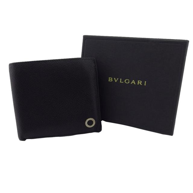 【BIGお買い物ラリー★30%OFFセール中】ブルガリ BVLGARI 二つ折り財布ブルガリブルガリマン ブラック レディース 中古