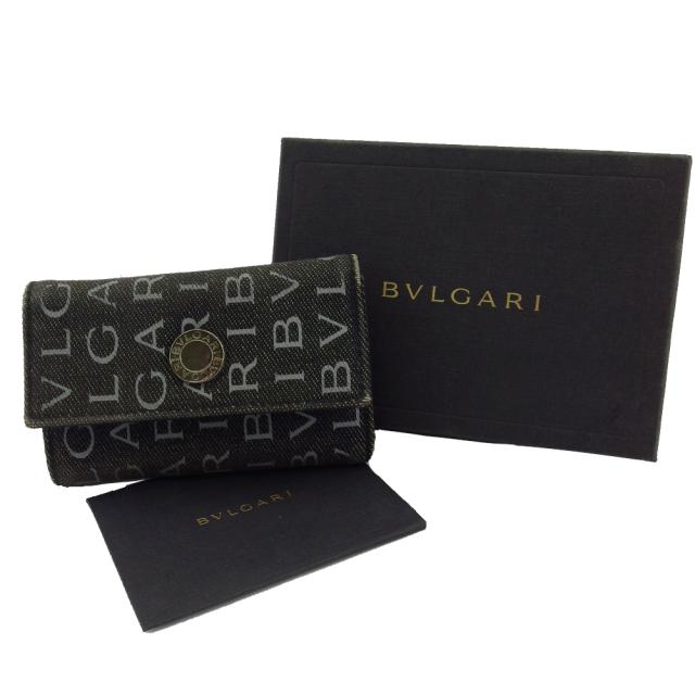 BVLGARI ブルガリ キーケース ロゴマニア ブラック ブルガリ 6連 キー