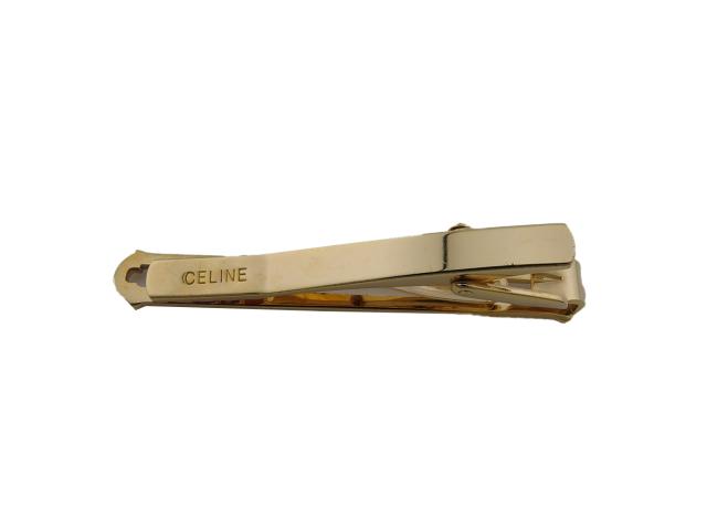 【30％OFF★週末タイムセール】セリーヌ CELINE タイピンホースキャリッジ ワニロ式 ゴールド シルバー レディース 中古_5
