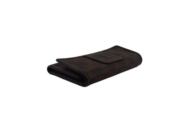 【30％OFF★週末タイムSALE】セリーヌ CELINE キーケースマカダム ブラウン ベージュ レディース 中古_3