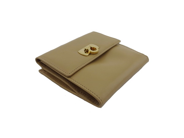 【30％OFF★週末タイムセール】サルヴァトーレフェラガモ Salvatore Ferragamo 二つ折り財布 ベージュ レディース 中古_2