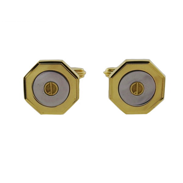 【X'masセール★30%OFF】ダンヒル Dunhill カフススウィヴル式 ゴールド×シルバー レディース 中古