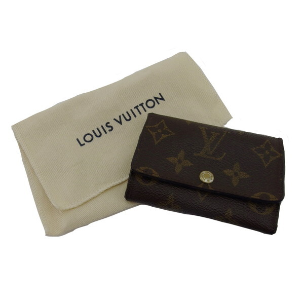 【BIGお買い物ラリー★30%OFFセール中】ルイ・ヴィトン LOUIS VUITTON キーケースモノグラム ブラウン×べージュ×ゴールド レディース 中古