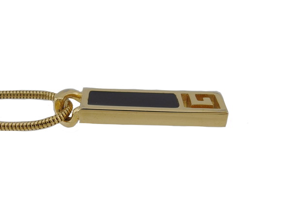 ジバンシィ GIVENCHY ネックレス ゴールド×ブラック レディース 中古_4