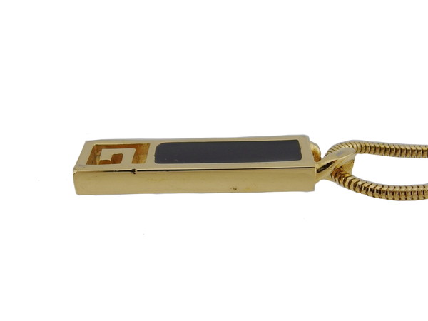 ジバンシィ GIVENCHY ネックレス ゴールド×ブラック レディース 中古_5