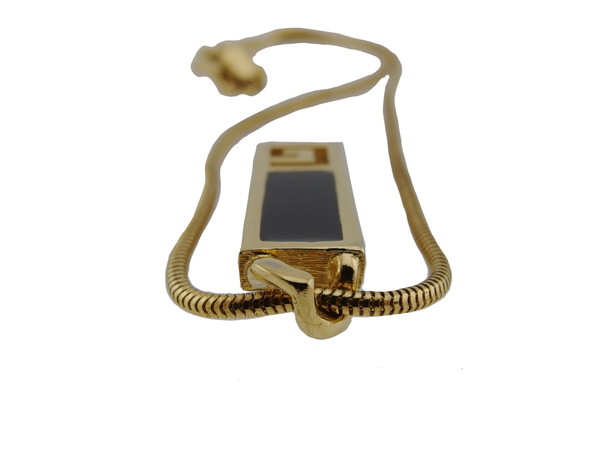 ジバンシィ GIVENCHY ネックレス ゴールド×ブラック レディース 中古_7