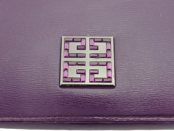 ジバンシィ GIVENCHY 長財布 パープル レディース 中古