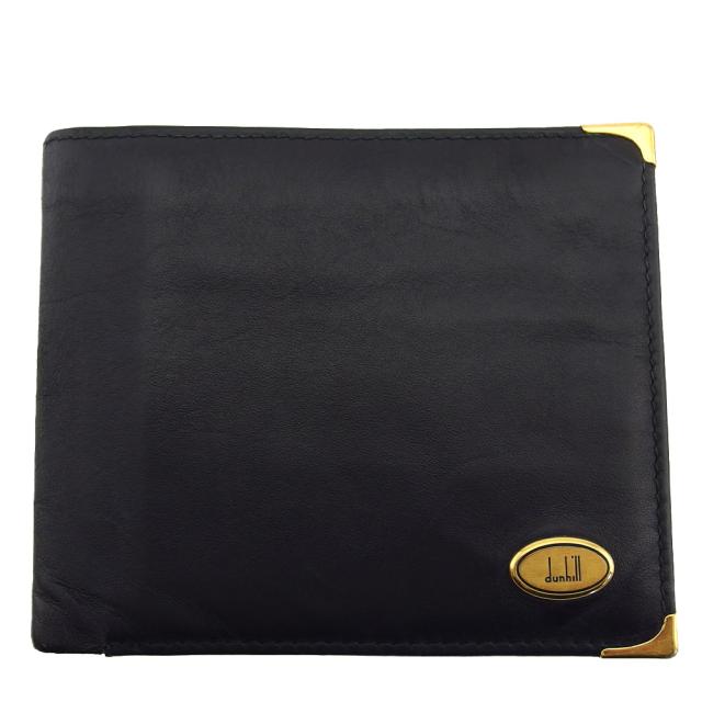 ダンヒル Dunhill 札入れオックスフォード ブラック レディース 中古