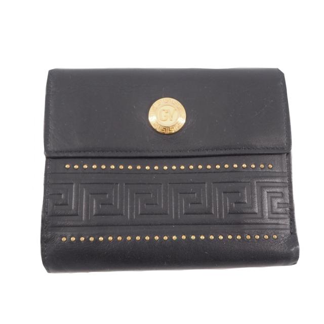 VERSACE ヴェルサーチ ヴィルトウス コンパクトウォレット ブラック VERSACE ヴェルサーチ ヴィルトウス コンパクトウォレット ブラック