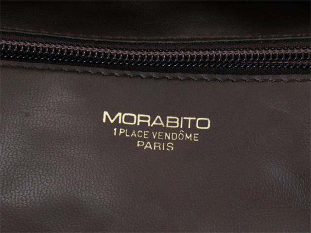 【30％OFF★週末タイムセール】モラビト MORABITO ボストンバッグMマーク柄 ベージュ ブラウン レディース 中古_8