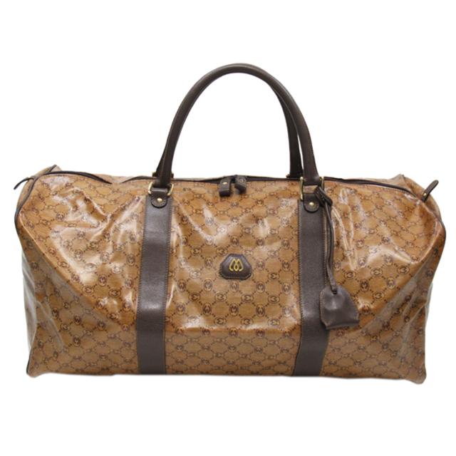 【30％OFF★週末タイムセール】モラビト MORABITO ボストンバッグMマーク柄 ベージュ ブラウン レディース 中古_9