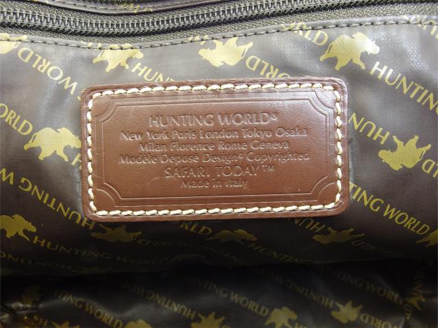 【GWタイムセール】ハンティングワールド HUNTING WORLD トートバッグサファリトゥデイ カーキ ブラウン レディース 中古_9