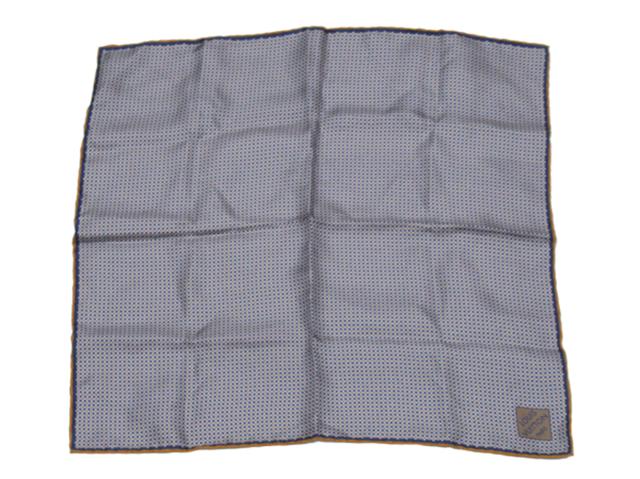 【30％OFF★週末タイムSALE】ルイ・ヴィトン LOUIS VUITTON ハンカチ総柄 ネイビー カーキ ブラウン系 レディース 中古_3